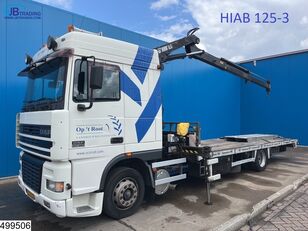 бортовой грузовик DAF 95 XF 380 EURO 2, Hiab, Manual, Winch