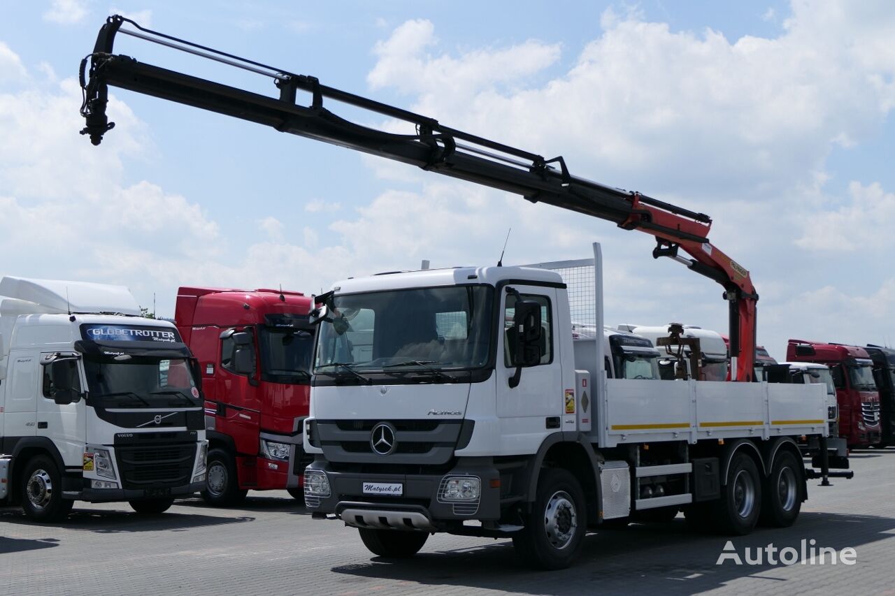 бортовой грузовик Mercedes-Benz ACTROS 2636 / 6X4 / SKRZYNIOWY 6,15 m + HDS PALFINGER PK16002 12