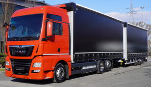 грузовик штора MAN TGX 26.510 BDF E6 6×2 Low deck set / Konar trailer / 120 m3 set + прицеп штора